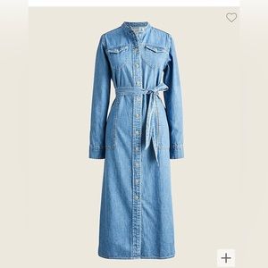 NWT J. Crew Western indigo shirtdress- size 10